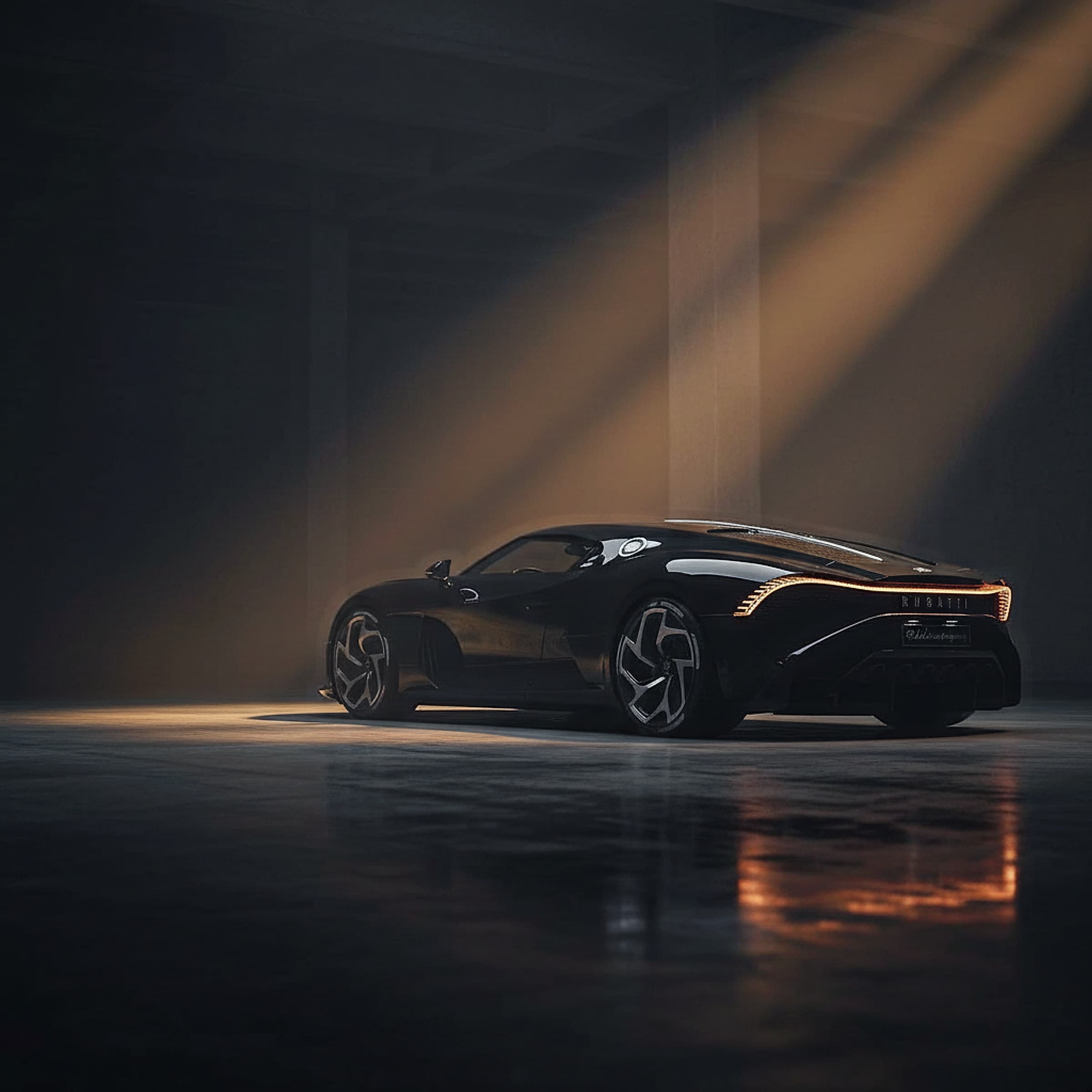 Bugatti La Voiture Noire — Chiron-based coachbuilt grand tourer hero photograph