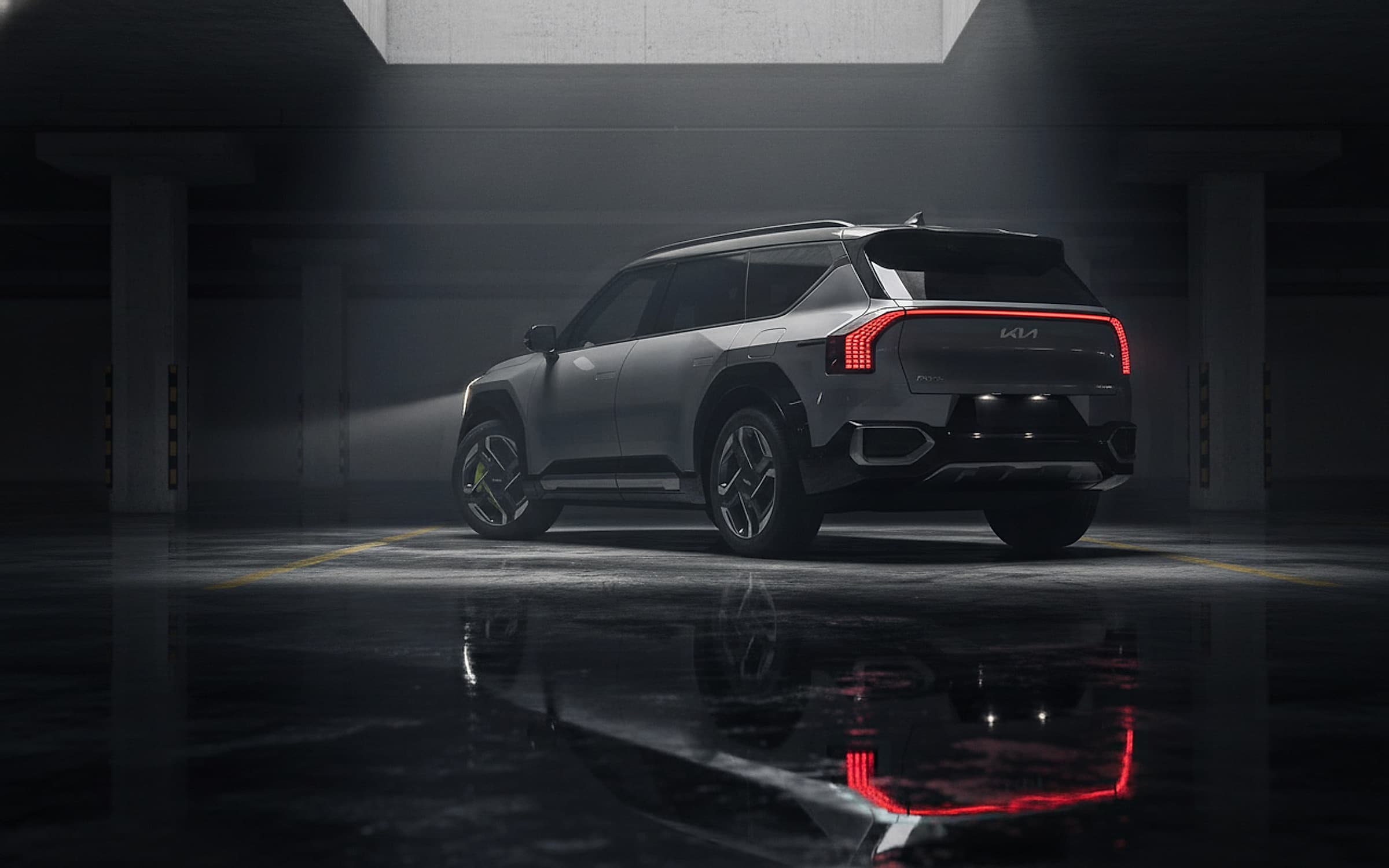 Kia EV9 GT — Electric three-row performance SUV hero photograph