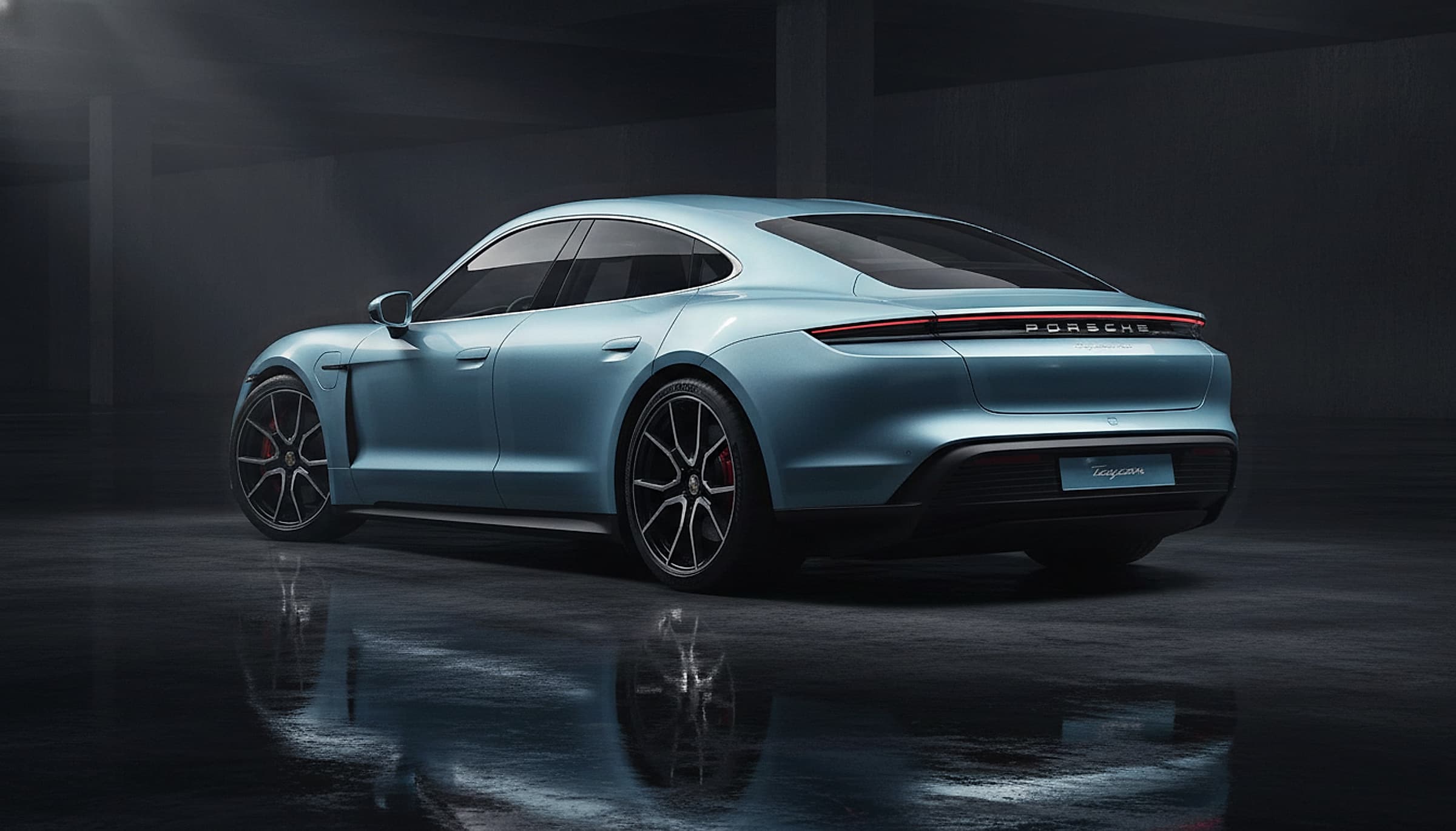 Porsche Taycan — Sports sedan hero photograph